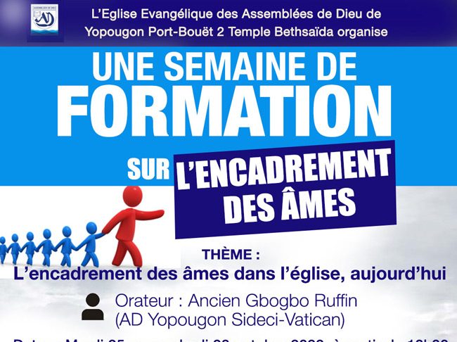 Semaine de formation sur l’encadrement des âmes formation sur l’encadrement des âmes