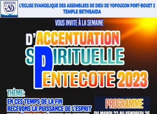 Semaine d’accentuation spirituelle Pentecôte2023 Semaine d’accentuation spirituelle Pentecôte2023