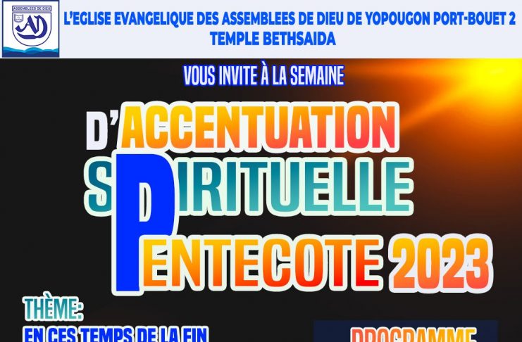 Semaine d’accentuation spirituelle Pentecôte2023 Semaine d’accentuation spirituelle Pentecôte2023