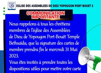 INFORMATION IMPORTANTE INFORMATION IMPORTANTE