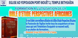 Formation à l’utilisation de la bible d’étude perspectives africaines Formation à l'utilisation de la bible d'étude perspectives africaines