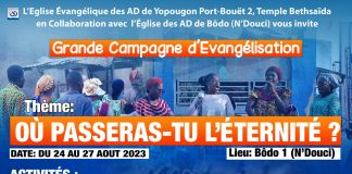 Grande campagne d’évangélisation à Bôdo 1 (N’Douci)